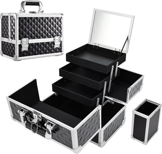 Borsa da trucco - Carrello di bellezza professionale - Borsa da viaggio per il trucco - Borsa da bellezza - Borsa cosmetici - Ideale per viaggi - A portata di mano