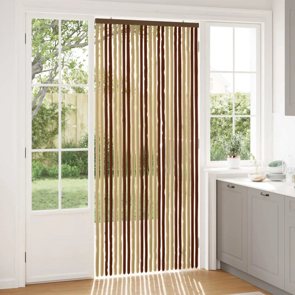 Tenda per insetti in chenille Marrone e Beige 100 x 230 cm 42034451