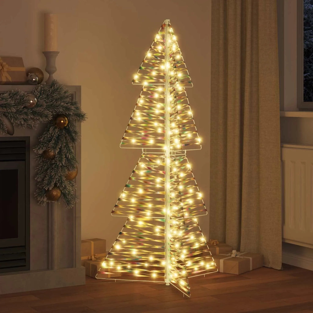 Albero di Natale | Decorazioni natalizie con 160 LED Bianco caldo 150 cm PET