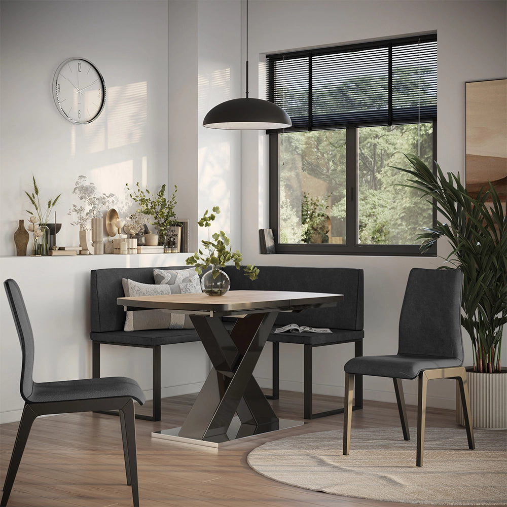 Vicco panca ad angolo Antracite 120 x 120 cm