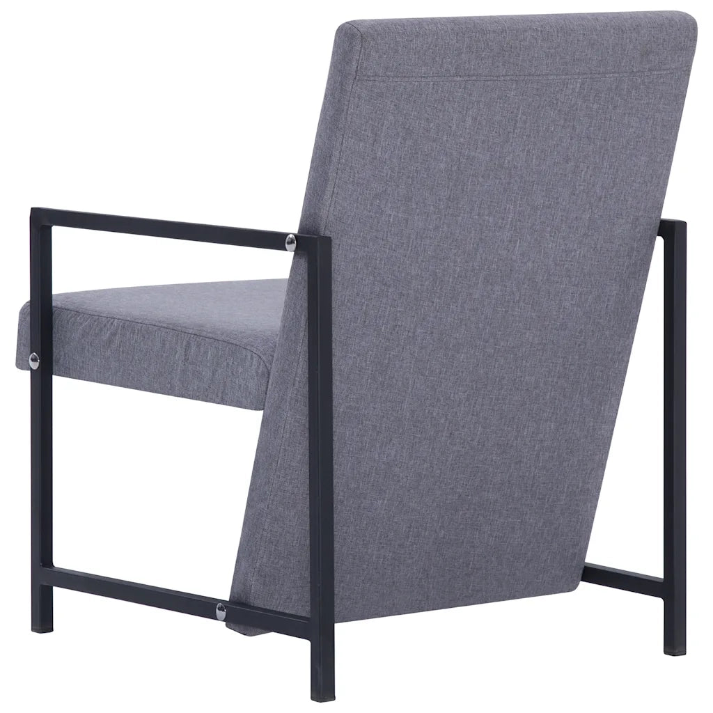Poltrona | Sedia Relax Grigio Chiaro in Tessuto