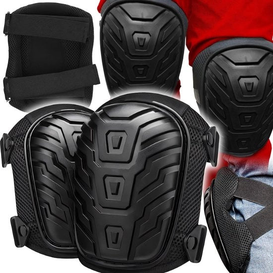 Protezione ginocchia Gel - Cinture antiscivolo - Adattabili - Comfortevoli - Per lavoro/Sport - Nero - Assorbimento shock - Protezione ginocchia