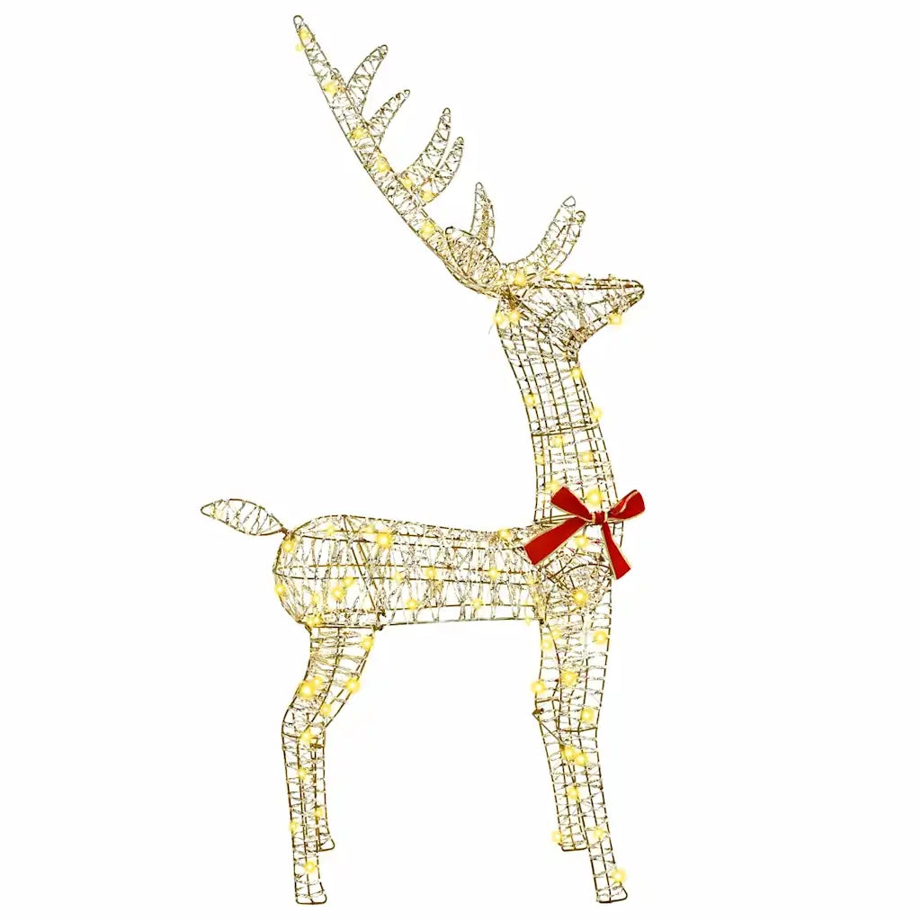 Renna 3D con 140 LED Bianco caldo 128 cm PET 42019056