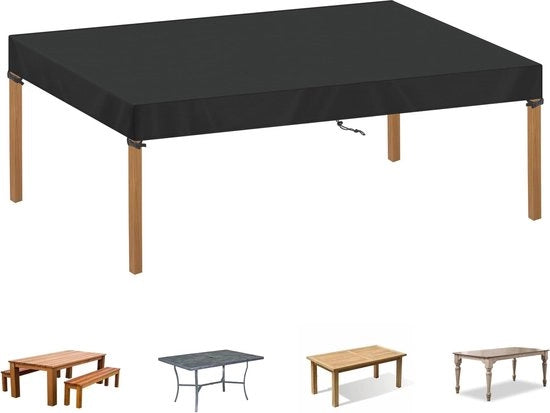 Copertura impermeabile per tavolo esterno - Copertura protettiva per pannelli di tavolo rettangolari 180x90 cm - Resistente alle intemperie e UV