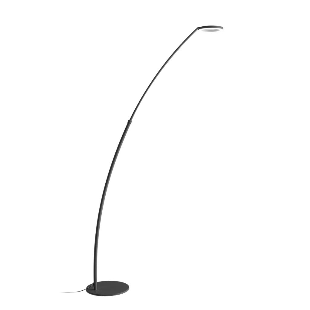 Lampada da Terra GPIN30 - Piantana LED 25W 3000K 1442lm Orientabile Nero Opaco con Accensione a Pedale - Gealuce