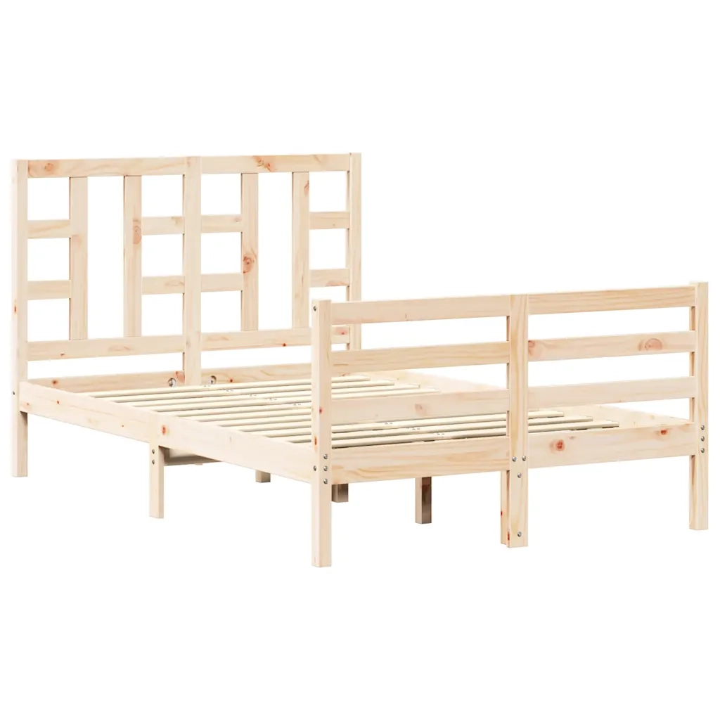 Giroletto con Testiera Small Double-Struttura Letto in Legno Massello 460071