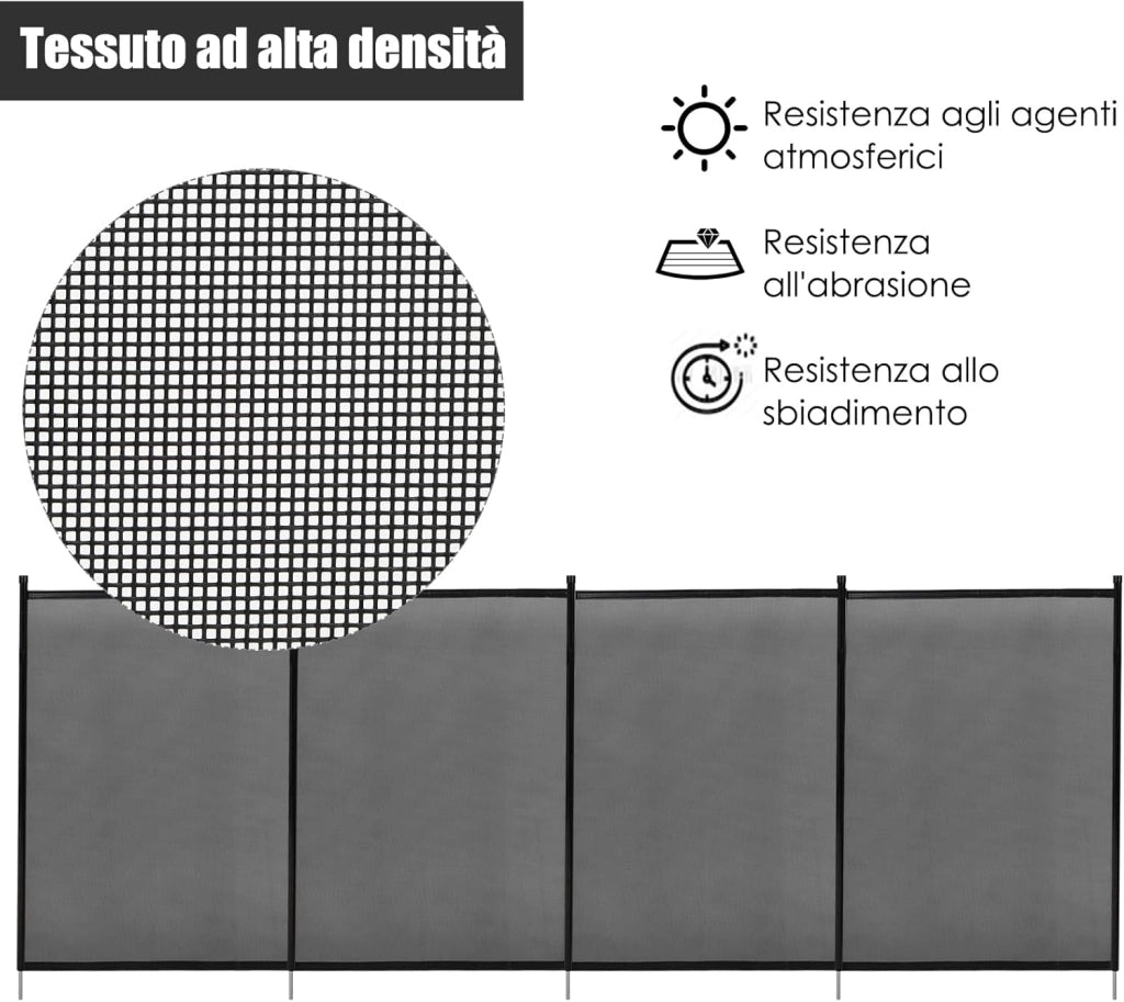 Recinzione di Protezione per Piscina, Barriera Protettiva, Cancelletto di Sicurezza per Piscina, 360 x 125 cm (2)