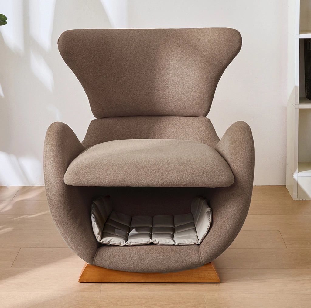 Poltrona lounge marrone con cuccia per animali