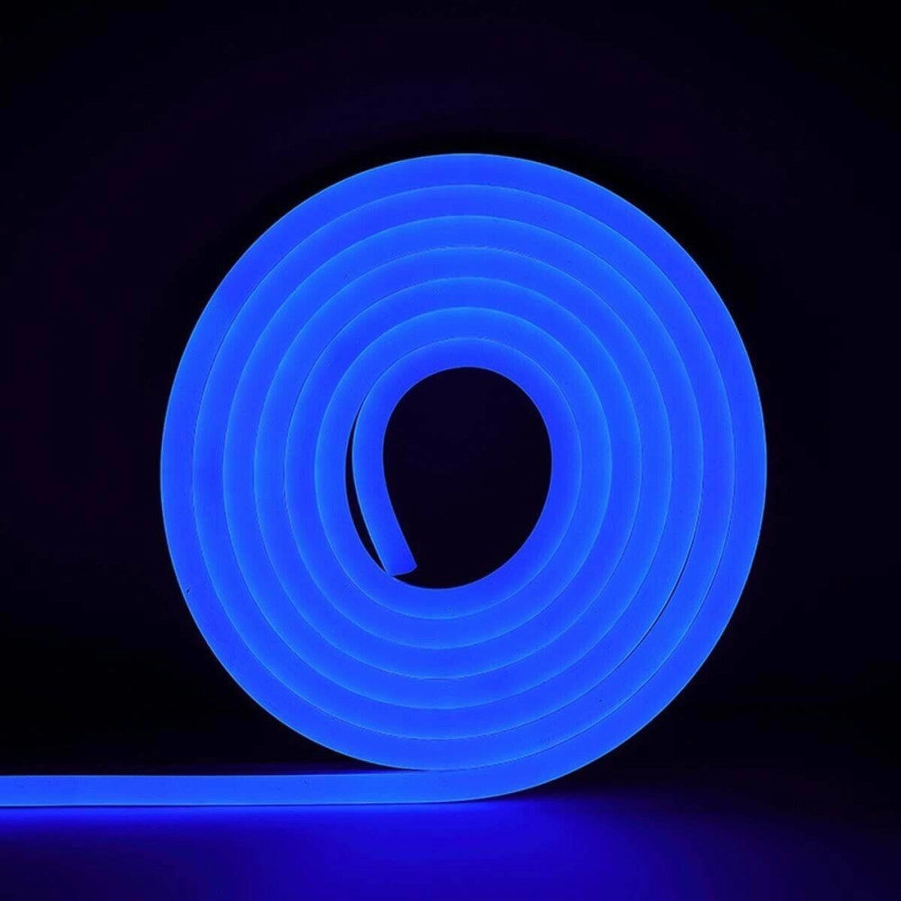 Trade Shop - Strip Led Fluorescente Effetto Tubo Neon Colorato Impermeabile In Silicone Dc12v - -blu      -