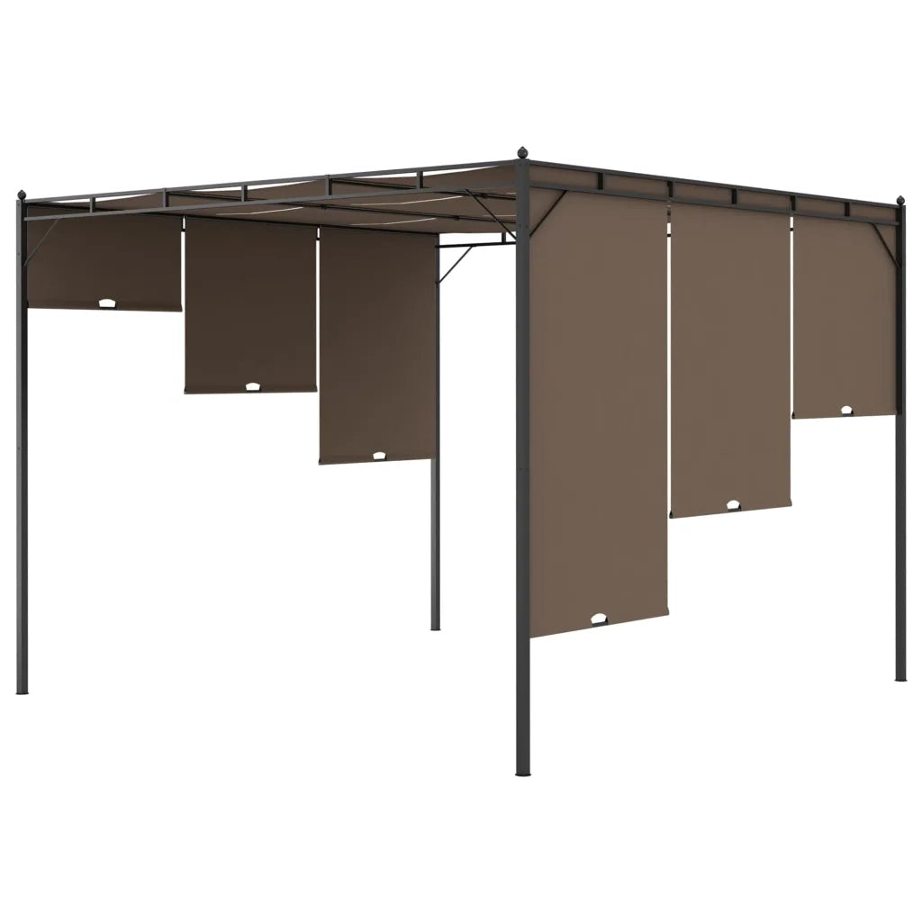 Gazebo da Giardino con Tenda Laterale-Baldacchini e gazebo 3x3x2,25 m Talpa