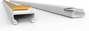 Cavo in gomma autoforato - 20 x 10 mm - bianco - 1 metro - design purista - soluzione di gestione cavi