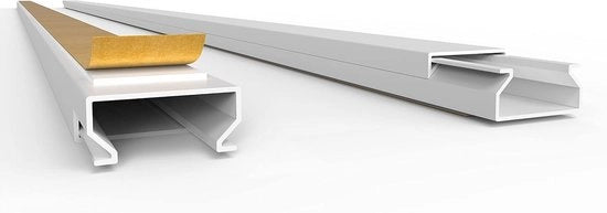 Cavo in gomma autoforato - 20 x 10 mm - bianco - 1 metro - design purista - soluzione di gestione cavi