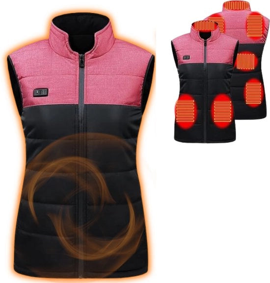 Bodywarmer Elettrico Riscaldante - Vestito Riscaldante - Extra Caldo - Ricaricabile - Donna - Taglia XL - Rosa