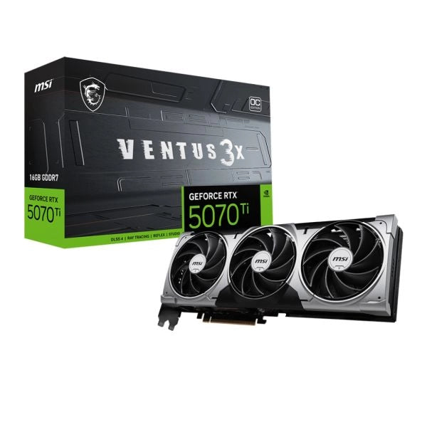Msi vga geforce rtx 5070 ti, rtx 5070 ti 16g shadow 3x oc, 16gb gddr7, hdmi/dp*3, triple fan/oc, bul - RTX 5070 TI 16G SHADOW 3X OC BULK