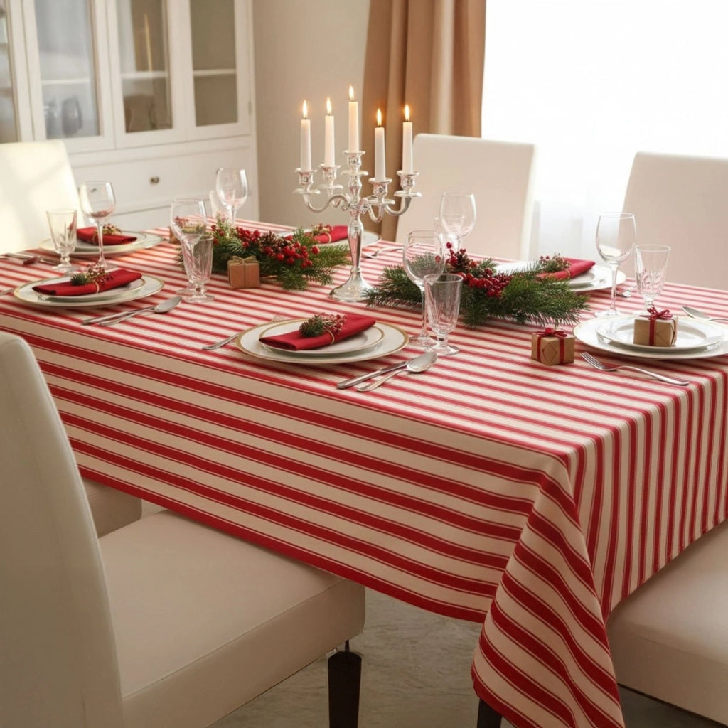 Equilibrista, Tovaglia 100% Poliestere Tessuto Antipiega, Beige