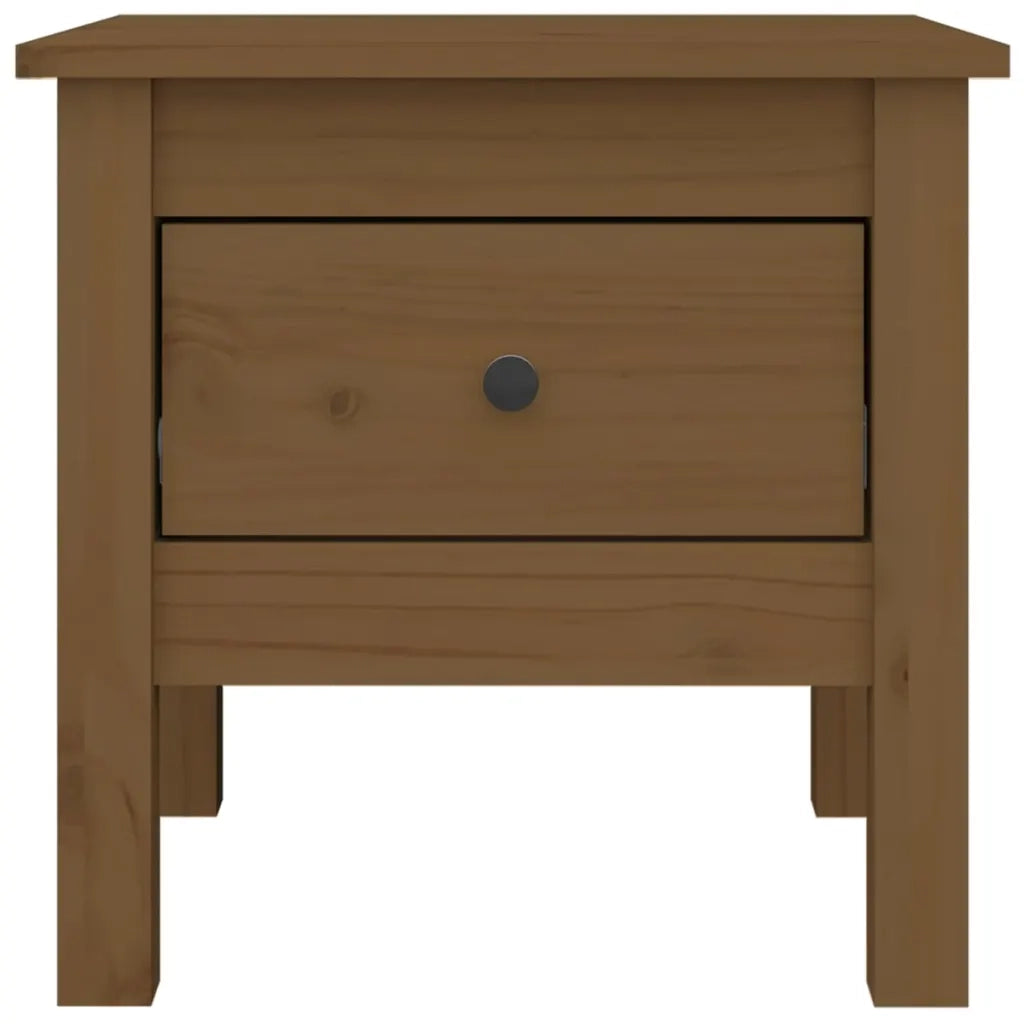 Tavolini 2 pz Ambrati 40x40x39 cm Legno Massello di Pino 813791
