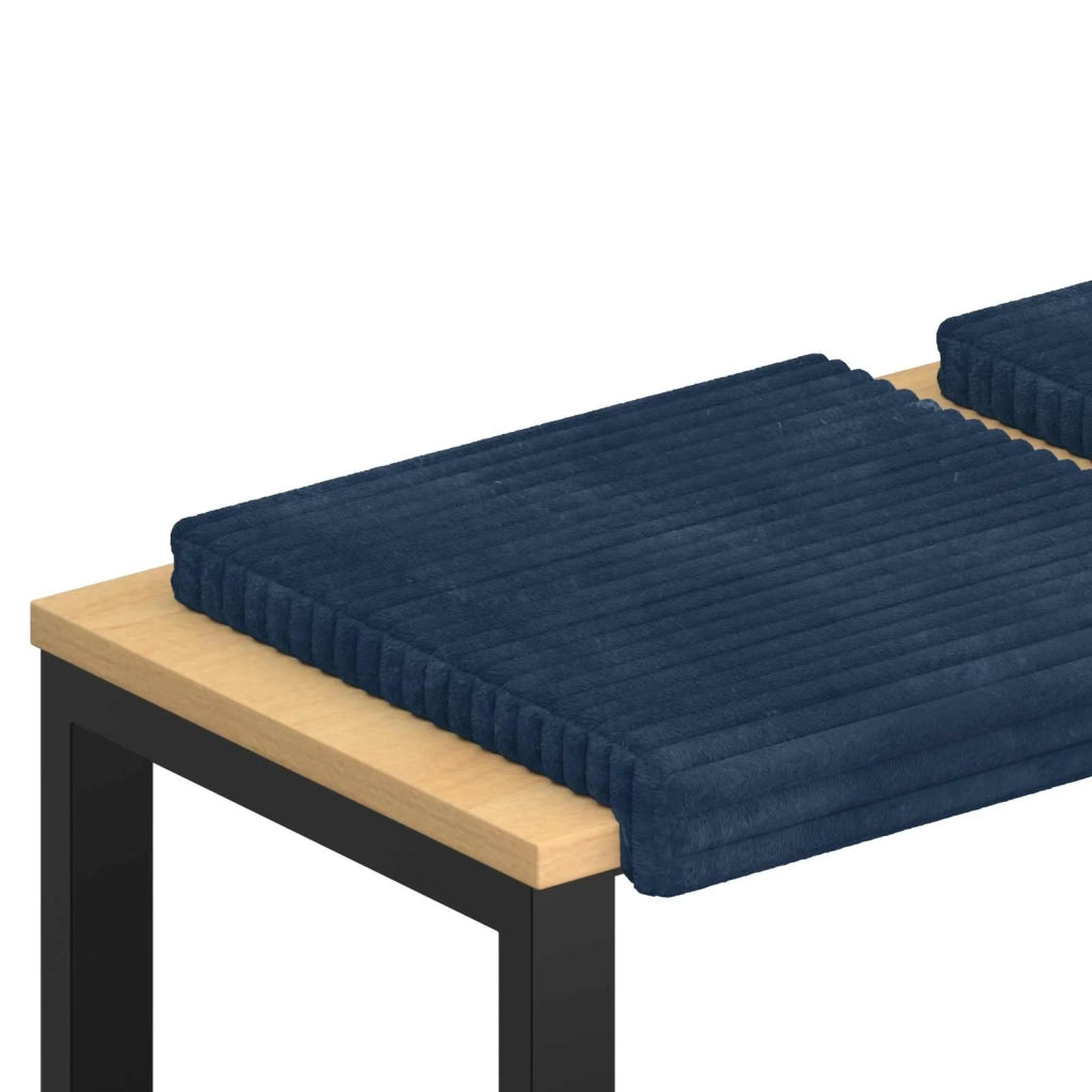 Cuscino per panchina 4 pcs Corduroy Morbido Blu navy 42043146