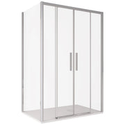 Box Doccia Angolare 80x170 cm 2 Ante Scorrevoli in Cristallo Trasparente 6mm H195 Bonussi Eliane