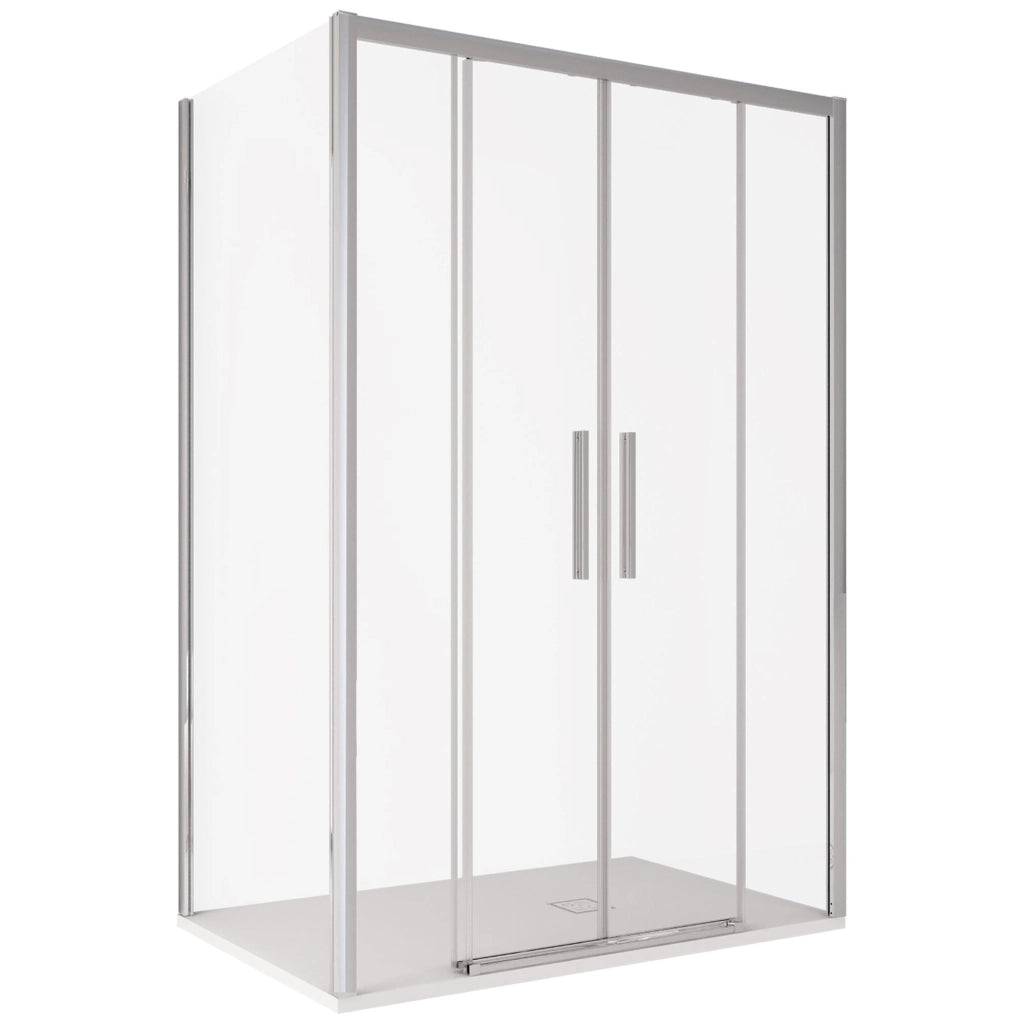 Box Doccia Angolare 80x170 cm 2 Ante Scorrevoli in Cristallo Trasparente 6mm H195 Bonussi Eliane