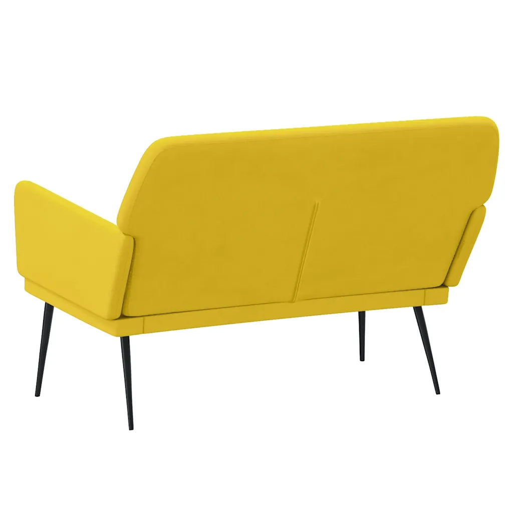 Panca Gialla 108x79x79 cm in Velluto 351388