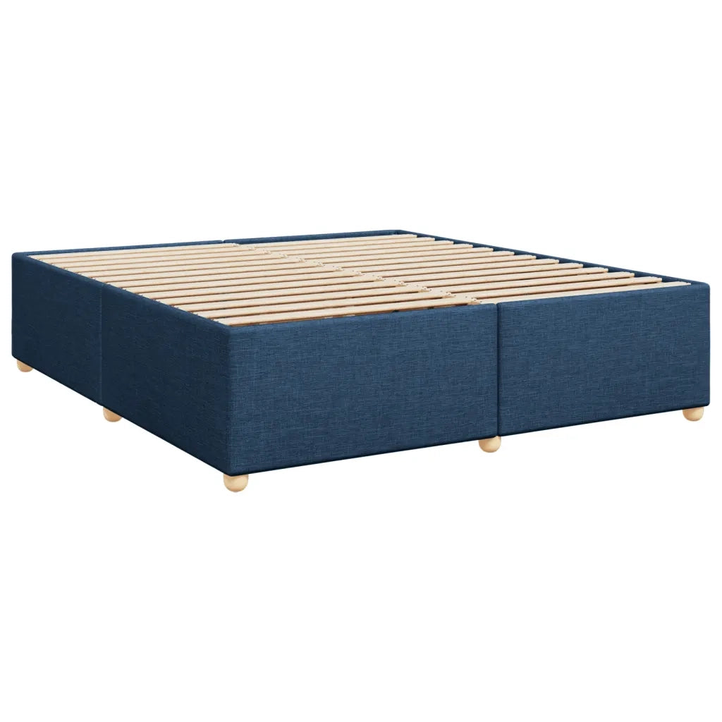 Letto matrimoniale | Letto per adulti | Giroletto senza Materasso Blu 200x200 cm in Tessuto