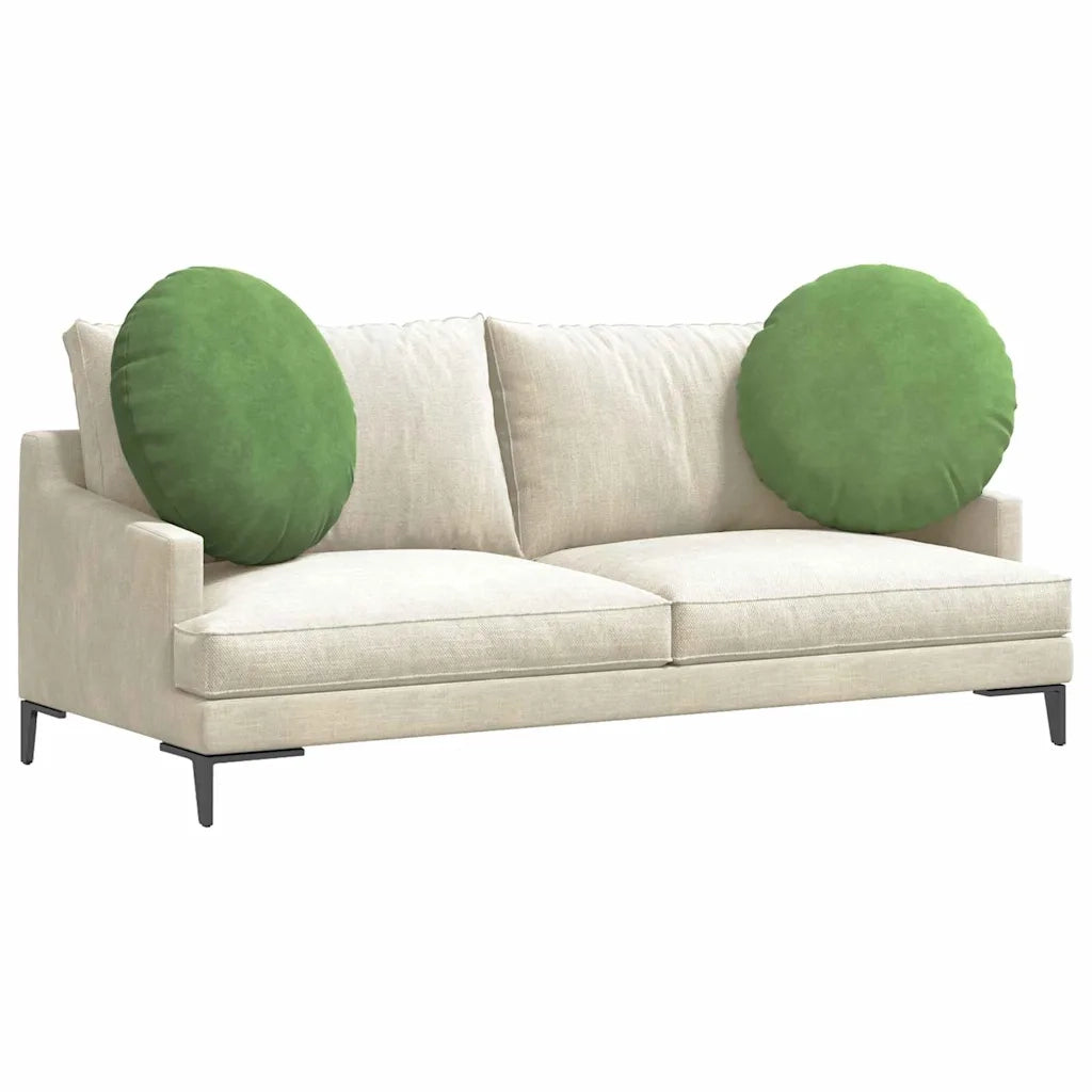 Cuscini per Seduta 2 pcs Verde chiaro Ø60 x 21 cm Velluto 42014214
