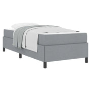 Letto singolo | Letto per adulti | Letto a molle Grigio chiaro 90 x 200 cm Tessuto
