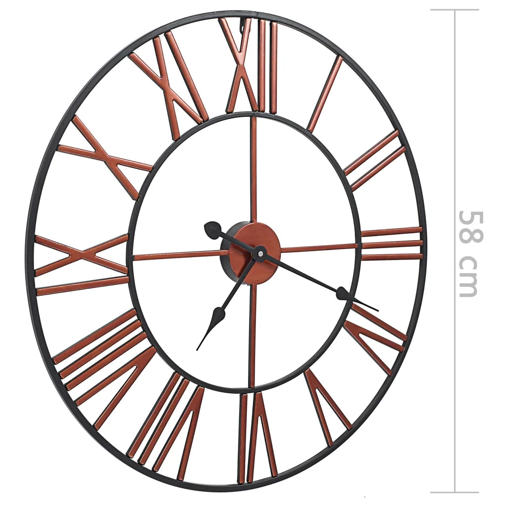 Orologio da Parete in Metallo 58 cm Rosso cod mxl 20396