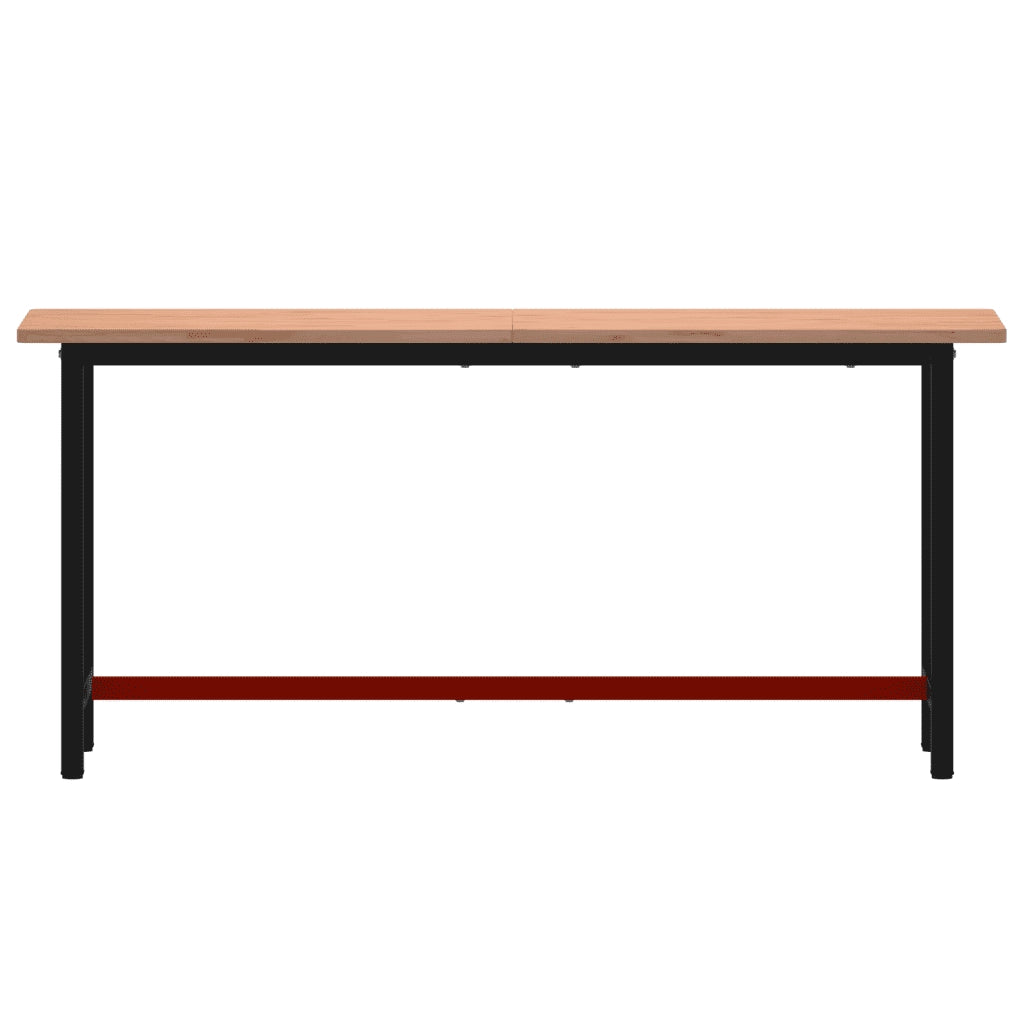 Banco da Lavoro 180x55x81,5 cm Legno Massello Faggio e Metallo 3188906