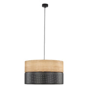 Lampada a sospensione Nicol legno/nero TK-Lighting 50cm