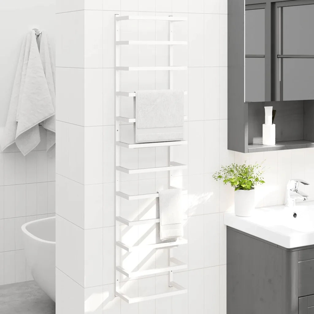 Portasciugamani Bianco 24x12x96 cm in Acciaio cod mxl 48534