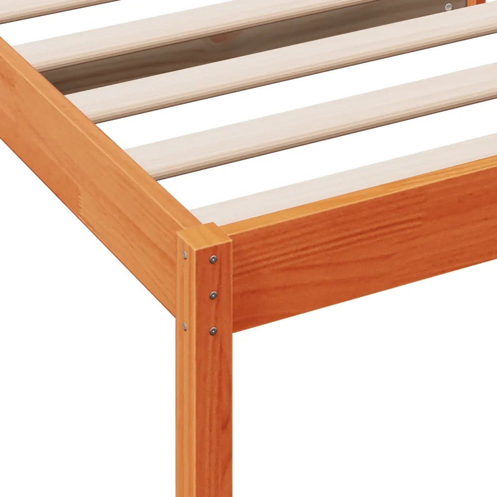 Dormeuse senza Materasso Marrone Cera 90x190 cm Legno di Pino 844407