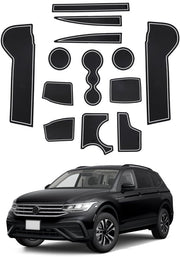 Accessori compatibili con VW Tiguan MK2 AD1 2016-2022 2023  Mattoncini in gomma Antistatici Antiscivolo Pieghevole per porta del bagagliaio Mattoncini in gomma VW Tiguan Accessori (Bianchi)