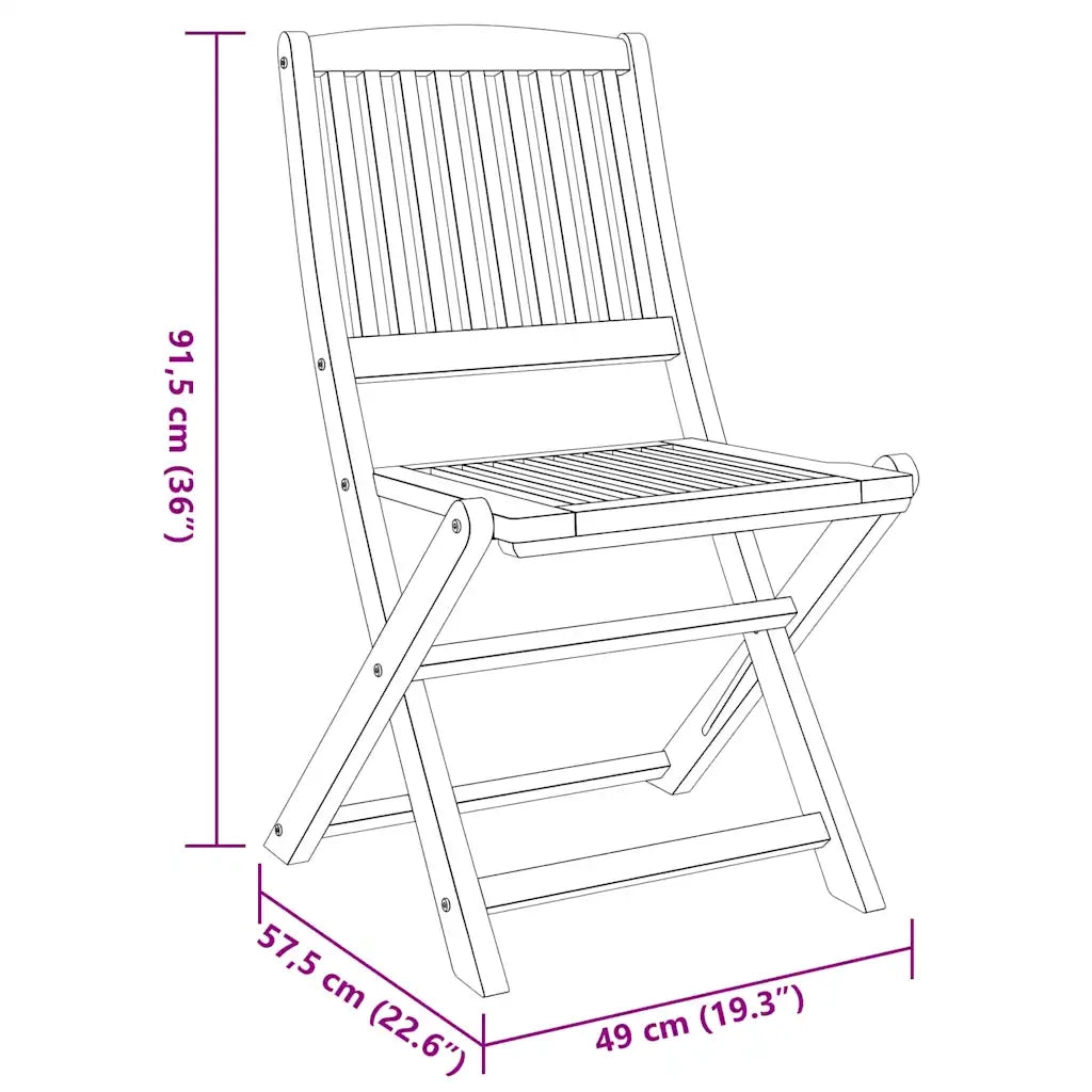 Set da balcone 3 pz | Set Salotto da Giardino in Legno Massello di Acacia