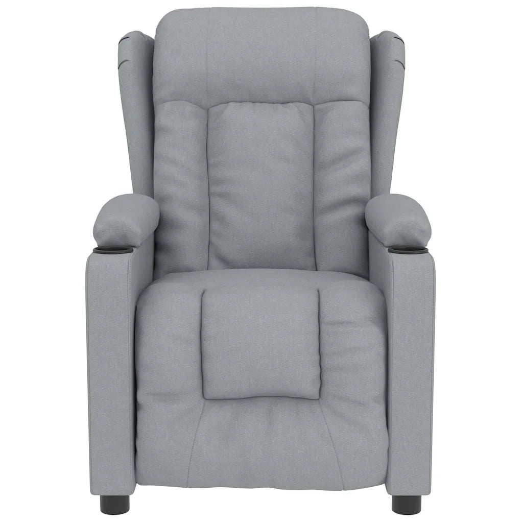 Divano Sedia-Poltrona Massaggiante in Tessuto Grigio Chiaro 709696
