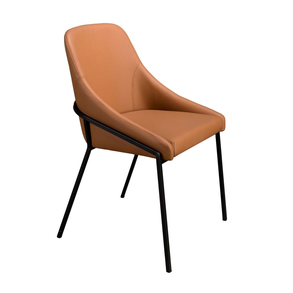 Sedia in similpelle arancione