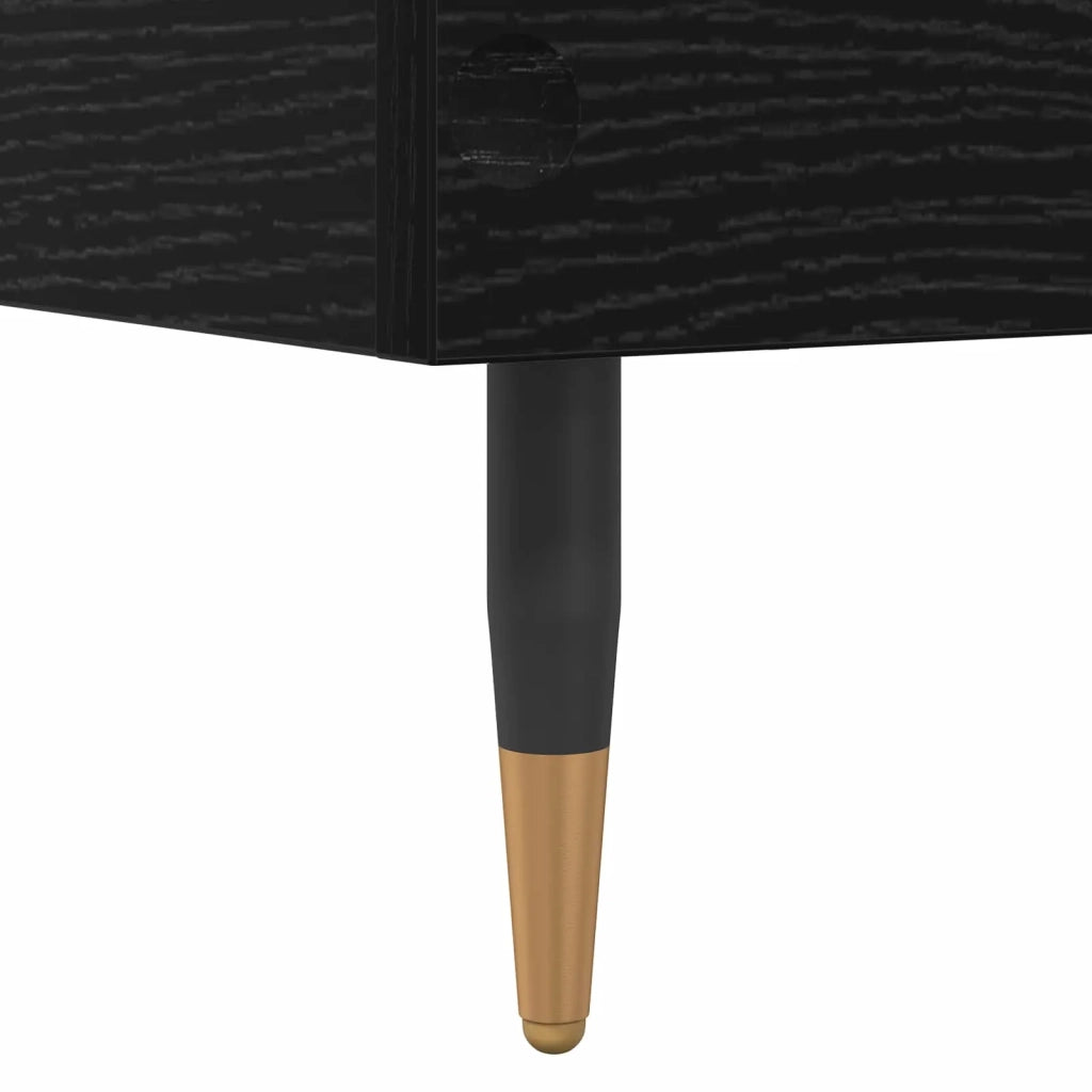 Struttura del letto-Giroletto Rovere Nero 80 x 200 cm 459928