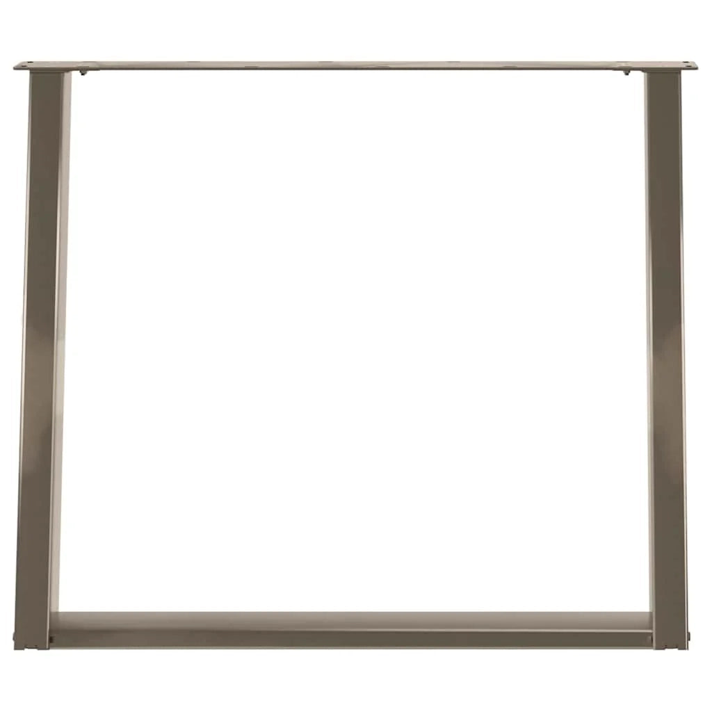 Set di 2 gambe regolabili per tavolo da pranzo a forma di U 100 x 73 cm in acciaio verniciato a polvere naturale 02_0057087