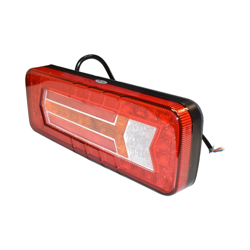 Fanale posteriore a LED per camion e rimorchi con freccia di direzione 12-24V 284x57,2x100mm