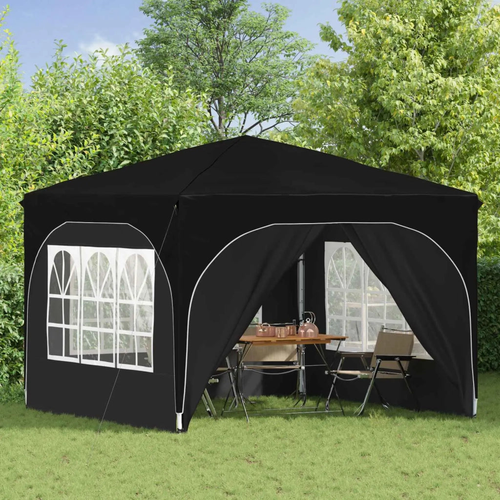 Tenda per feste a pop-up-Gazebo 290 x 290 x 245 cm Nero 331252