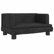 Cuccia per cani con cesto divano confortevole 60 x 40 x 30 cm velluto nero 02_0042729