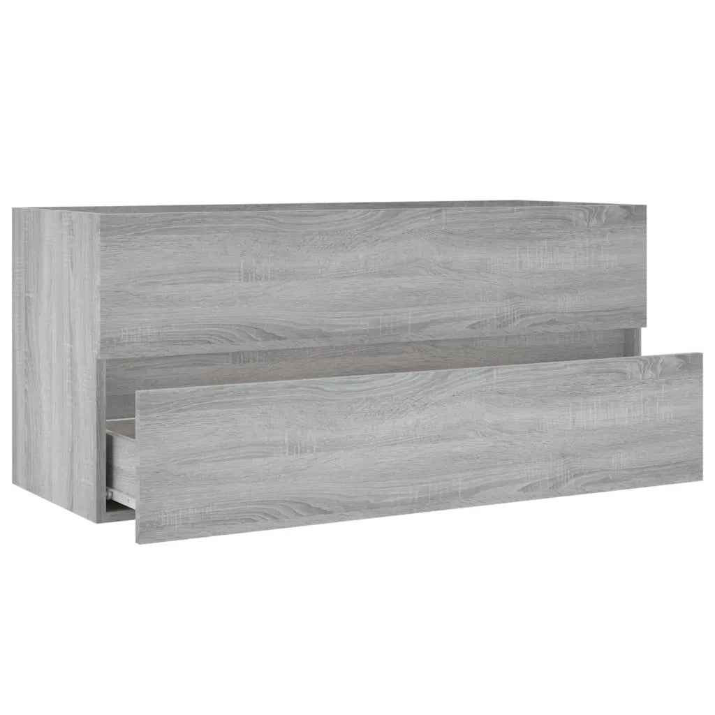 Mobile lavabo moderno a parete con cassetto 100 x 38,5 x 45 cm in legno composito grigio 02_0048239