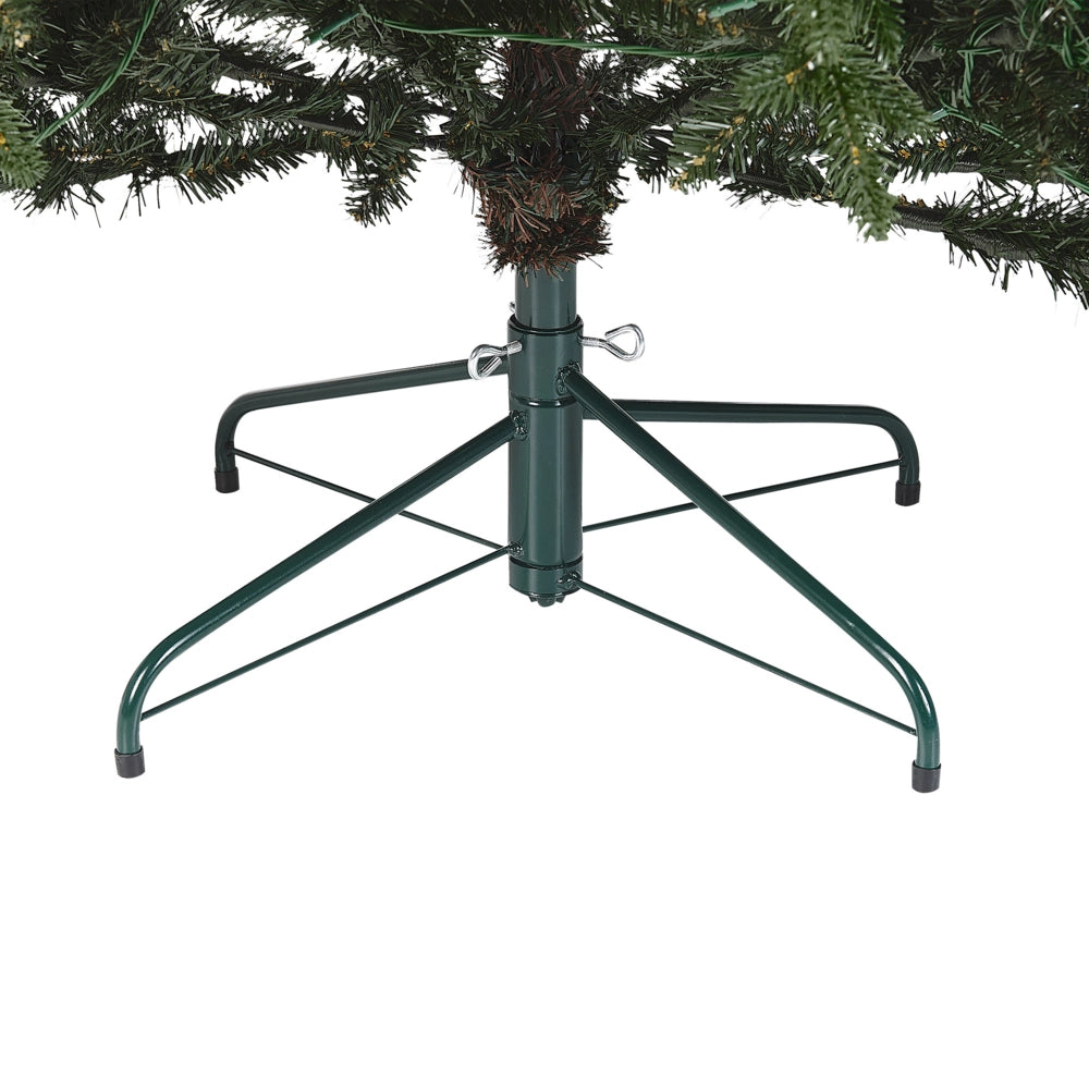 Albero di natale artificiale verde sintetico 210 cm rami innevati led  con lucine