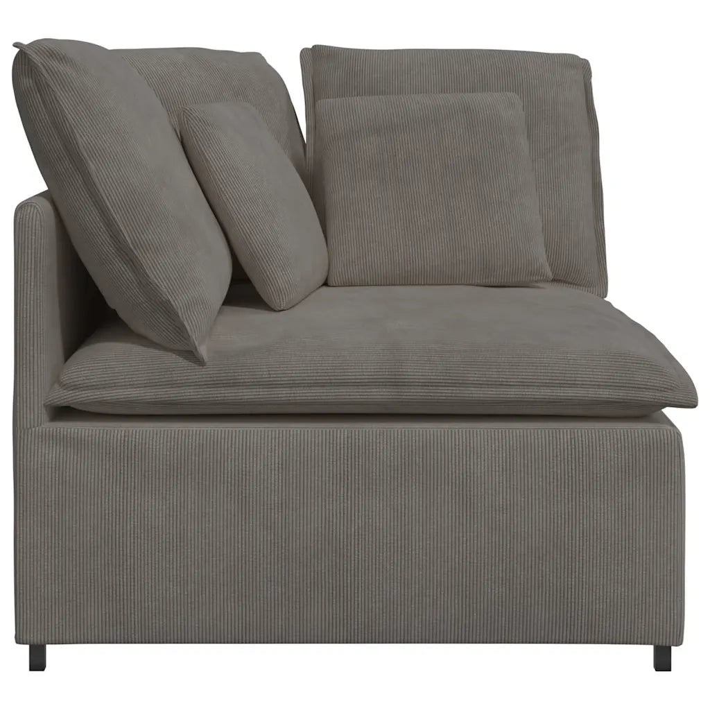 Modulo Angolare Divano Modulare con Cuscini Grigio Chiaro 100cm 4104467