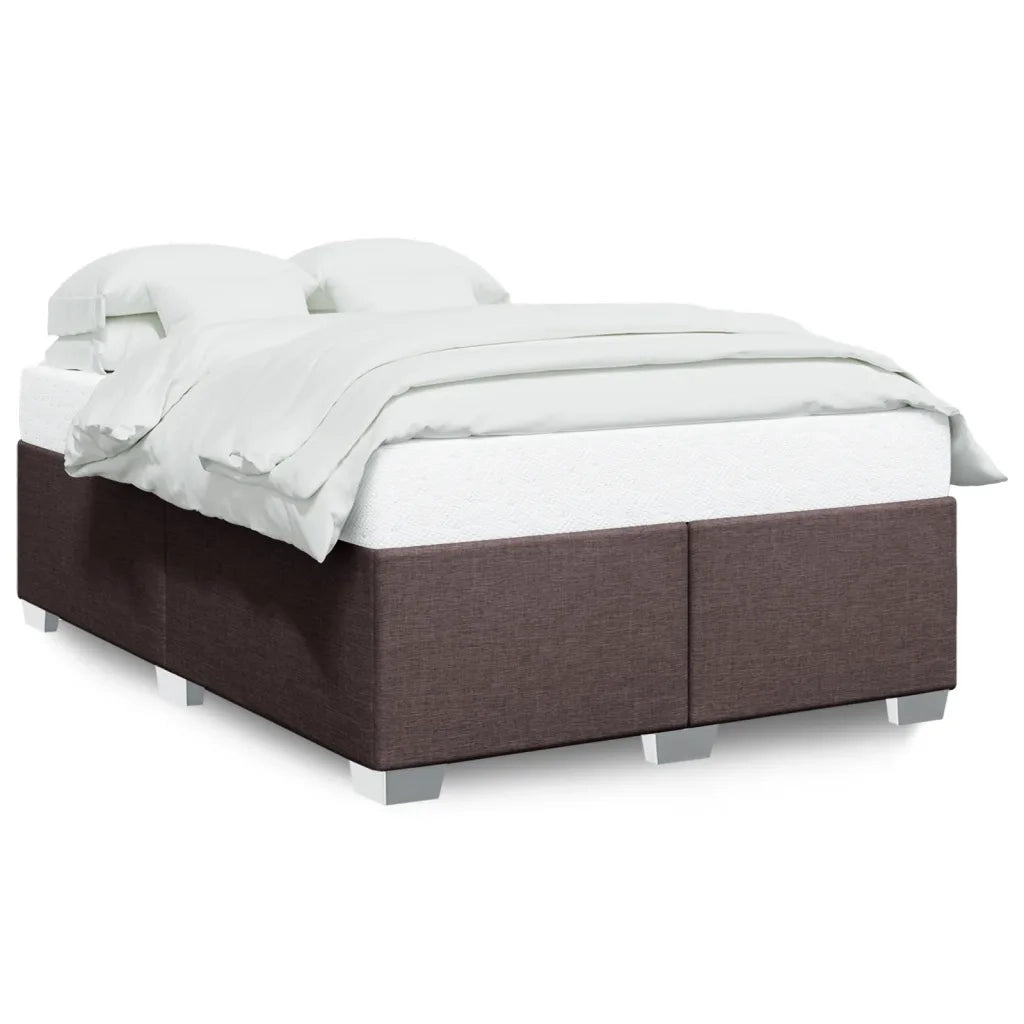 vidaXL Giroletto senza Materasso Marrone Scuro 140x200 cm Tessuto