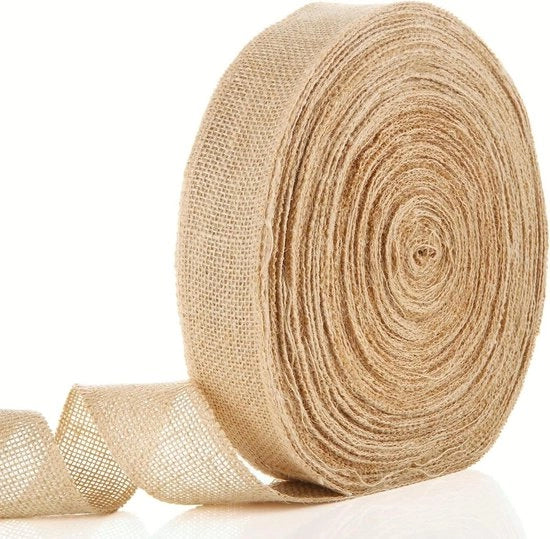 Lint di juta per artigianato - Tela di juta naturale rotola - 19 pollici di larghezza - Confezione regalo decorativa - Lotto