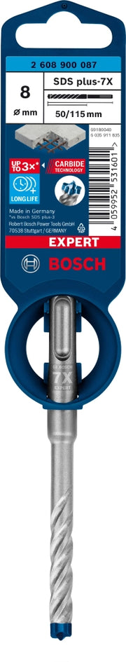 2608900087 - PUNTA BOSCH SDS PLUS 4 TAGLIENTI D.8mm X 50mm X 115mm