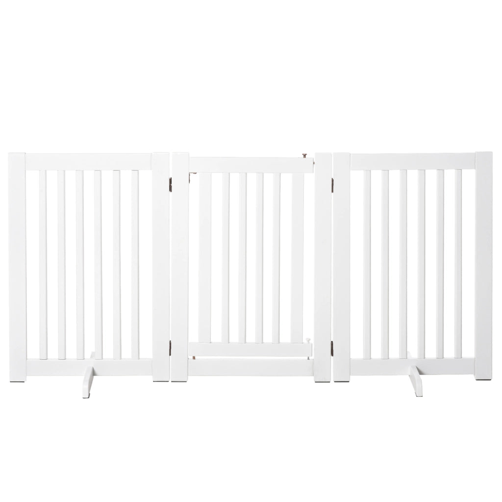 Barriera per Cani Modulare Pieghevole ¨C zephmum ¨C 155x35,5x76 cm MDF Bianco