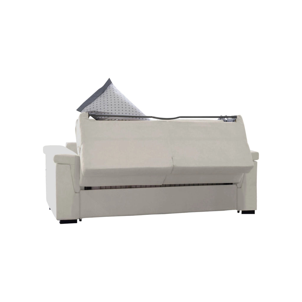 Nus, Divano Letto 3 Posti Sfoderabile Made in Italy, 225x95 cm Beige