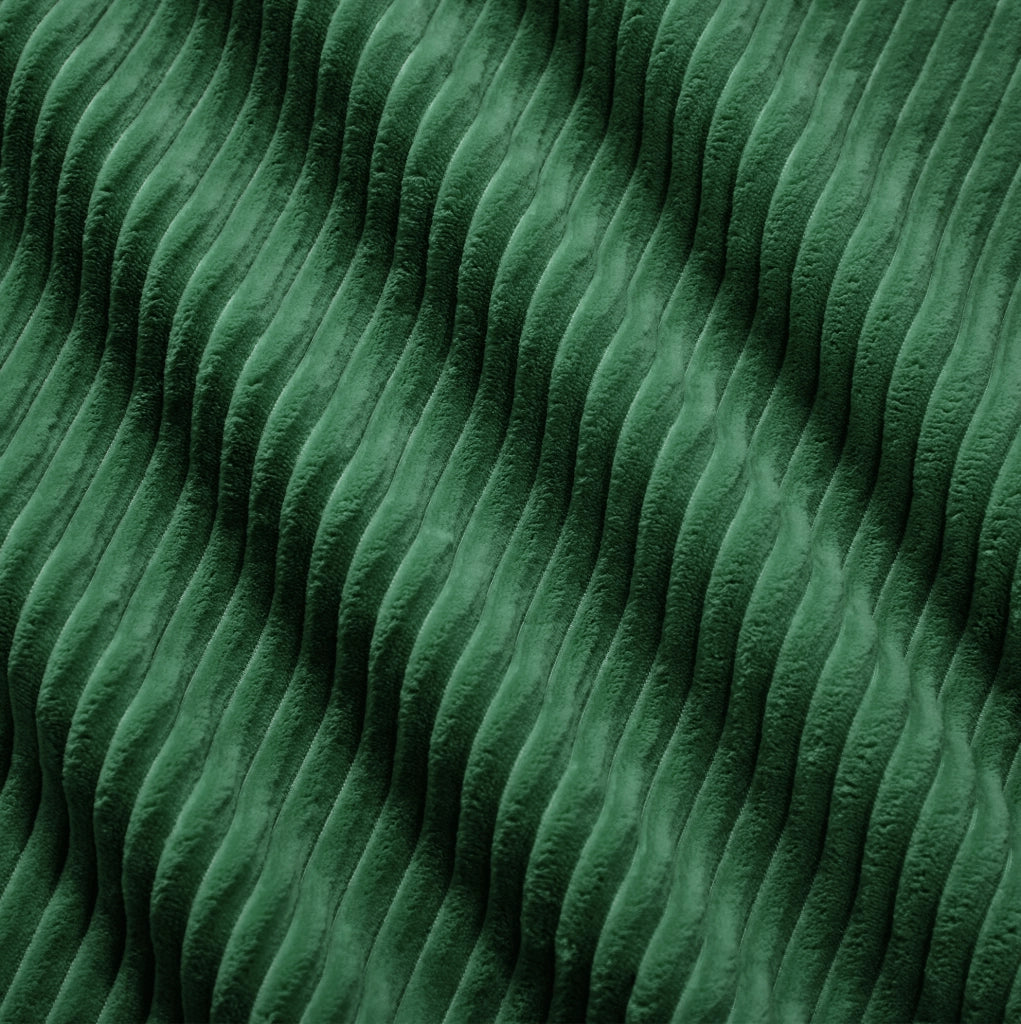 Divano modulare in corduroy verde con seduta profonda 204x104x69 cm